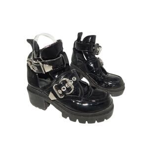 Jeffrey Campbell Mylz Chunky Platform Buckle Bootie Size 10 By Free People